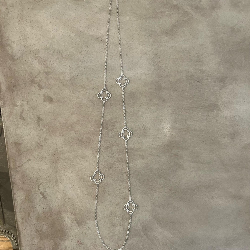 Long sliver necklace